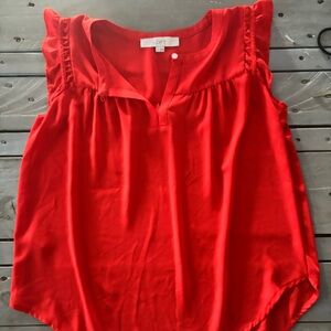 LOFT Scarlet Red Blouse